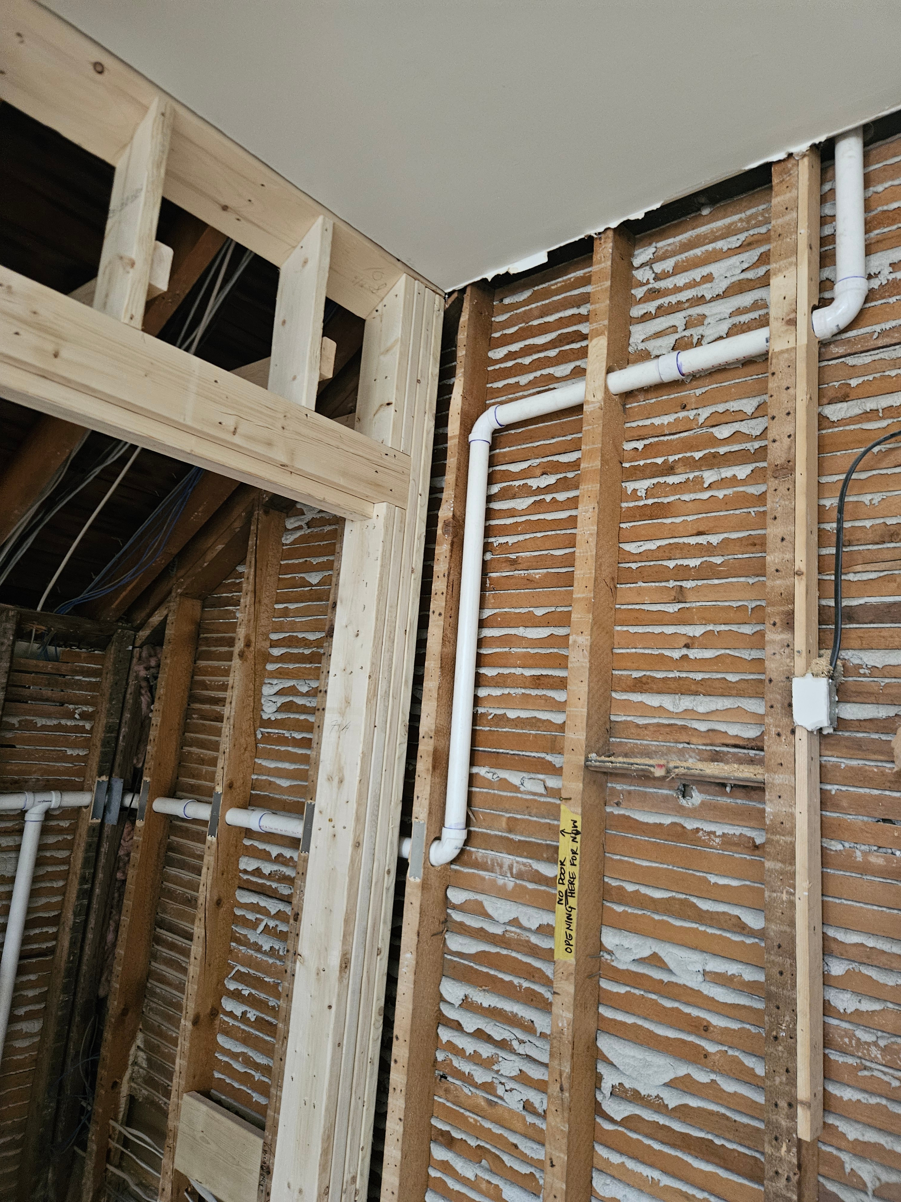 Venting for 2 bathroom groups